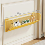 Shoe Shelf Wall-Mounted Fold-Down Ventilated Metal Mesh