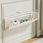 Shoe Shelf Wall-Mounted Fold-Down Ventilated Metal Mesh