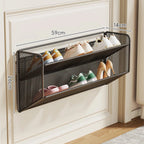 Shoe Shelf Wall-Mounted Fold-Down Ventilated Metal Mesh