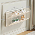 Shoe Shelf Wall-Mounted Fold-Down Ventilated Metal Mesh