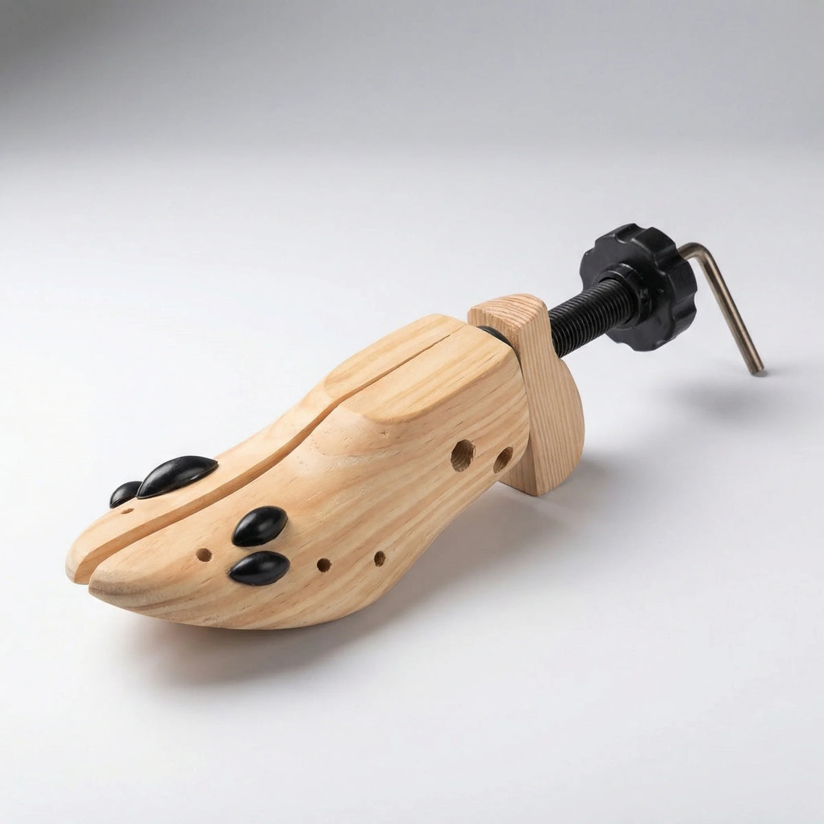 Shoe Stretcher 2-Way Natural Wood & Removable Ball Inserts