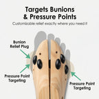 Shoe Stretcher 2-Way Natural Wood & Removable Ball Inserts