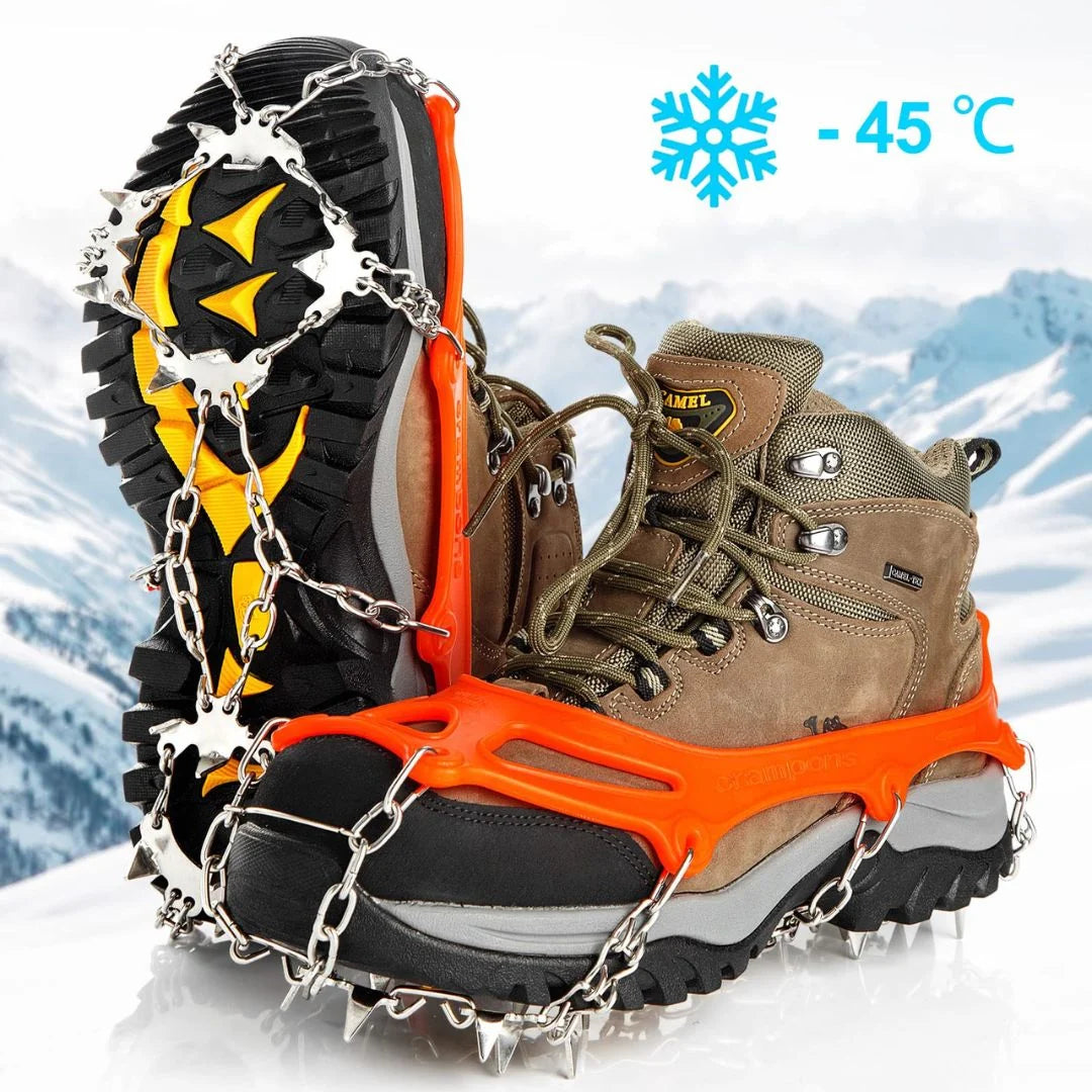 Shoe Traction Cleats Stainless Steel Studs & Stretch Silicone