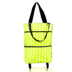 Shopping Trolley Fold-Out Wheels Metal Frame & Oxford Fabric