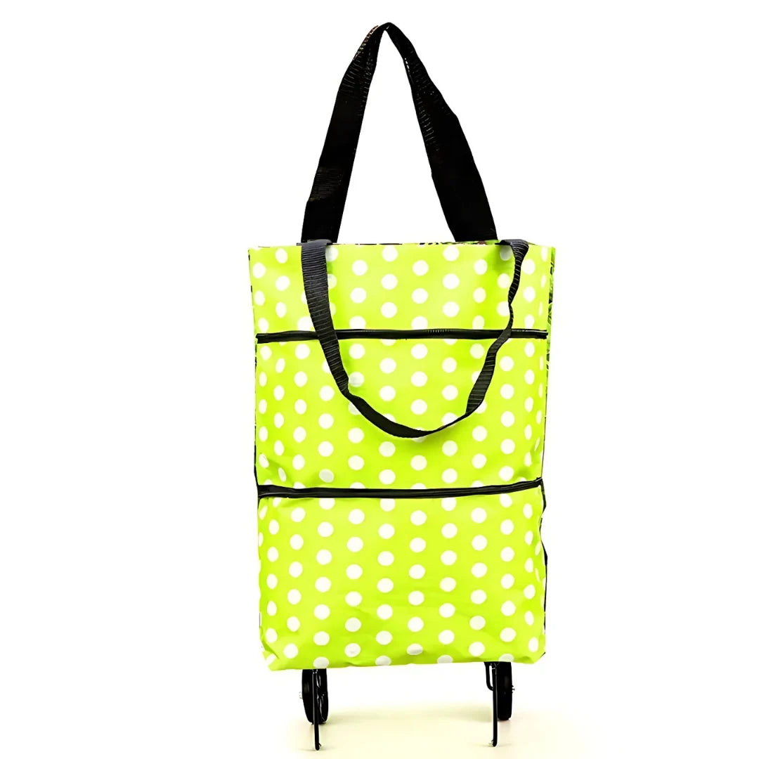 Shopping Trolley Fold-Out Wheels Metal Frame & Oxford Fabric