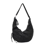 Shoulder Bag Checked Spacious Multiple Pockets