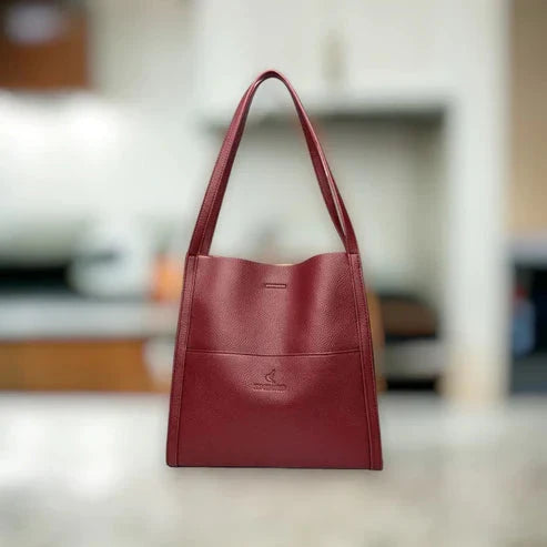 Shoulder Bag Genuine Leather Multiple Compartments