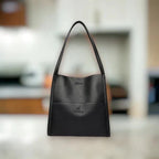 Shoulder Bag Genuine Leather Multiple Compartments