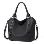 Shoulder Bag PU Leather Padded Laptop Compartment Adjustable Strap