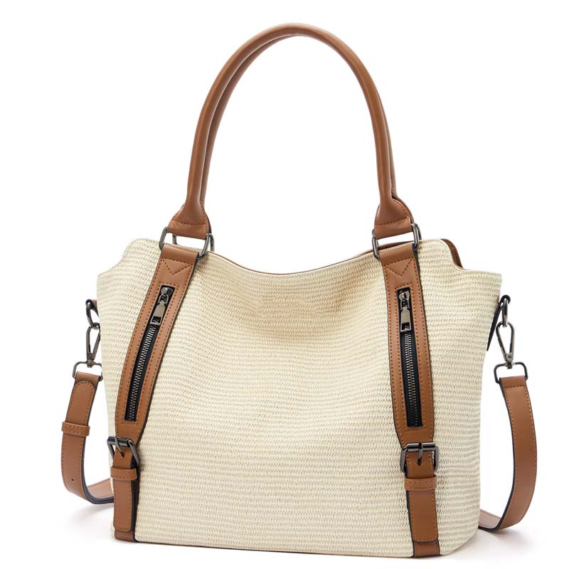 Shoulder Bag PU Leather Padded Laptop Compartment Adjustable Strap