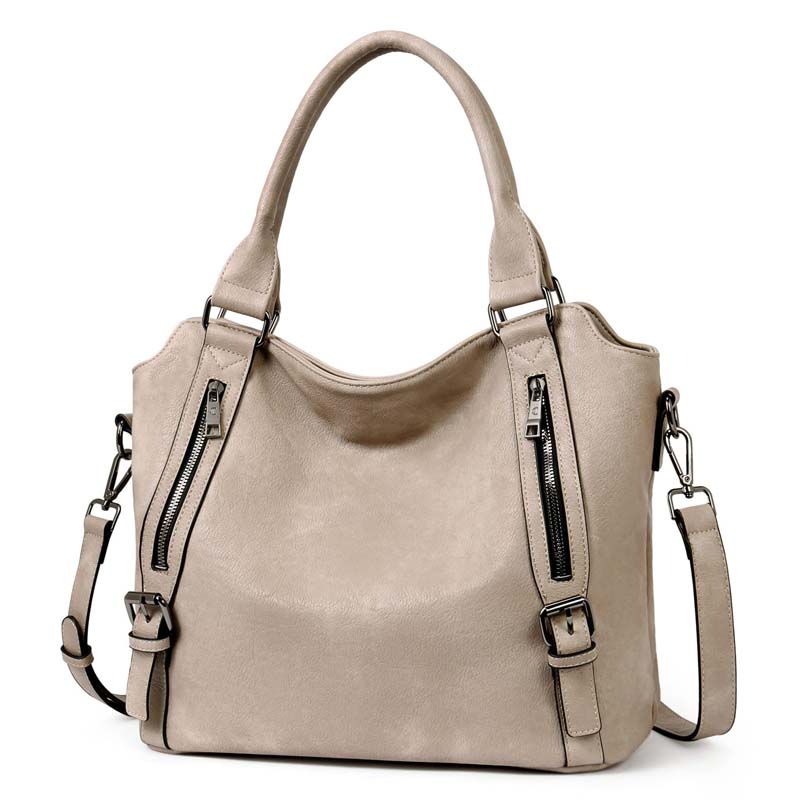 Shoulder Bag PU Leather Padded Laptop Compartment Adjustable Strap