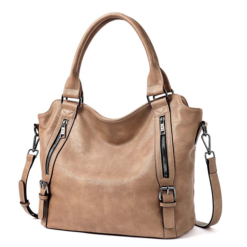 Shoulder Bag PU Leather Padded Laptop Compartment Adjustable Strap
