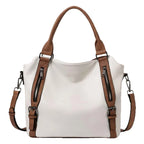 Shoulder Bag PU Leather Padded Laptop Compartment Adjustable Strap