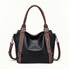 Shoulder Bag PU Leather Padded Laptop Compartment Adjustable Strap