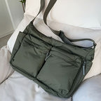 Shoulder Bag Padded Laptop Compartment Water-Resistant Polyester