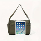 Shoulder Bag Padded Laptop Compartment Water-Resistant Polyester