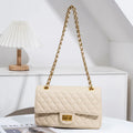 Shoulder Bag Quilted Gold-Tone Adjustable Chain Strap