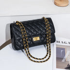 Shoulder Bag Quilted Gold-Tone Adjustable Chain Strap