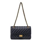 Shoulder Bag Quilted Gold-Tone Adjustable Chain Strap