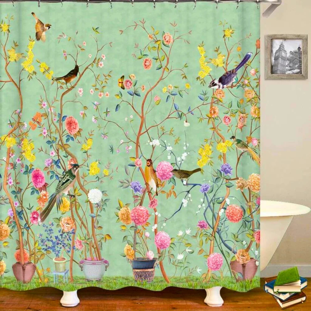 Shower Curtain Fully Waterproof Polyester Rustic Country Machine Washable