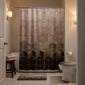 Shower Curtain Set Waterproof Marble Print Multiple Sizes