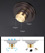 Shower Drain Brass Round Strainer 4 Inch Antique Brass Finish