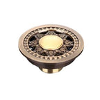 Shower Drain Brass Round Strainer 4 Inch Antique Brass Finish