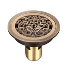 Shower Drain Brass Round Strainer 4 Inch Antique Brass Finish