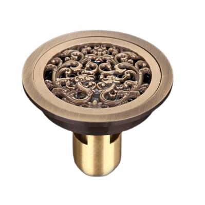 Shower Drain Brass Round Strainer 4 Inch Antique Brass Finish