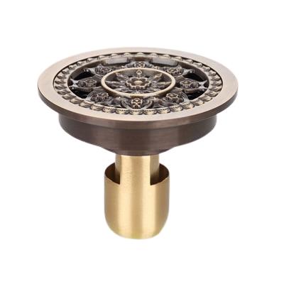 Shower Drain Brass Round Strainer 4 Inch Antique Brass Finish