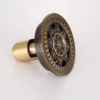 Shower Drain Brass Round Strainer 4 Inch Antique Brass Finish
