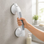 Shower Grab Bar Suction Mount Locking Indicator Non-Slip Grip