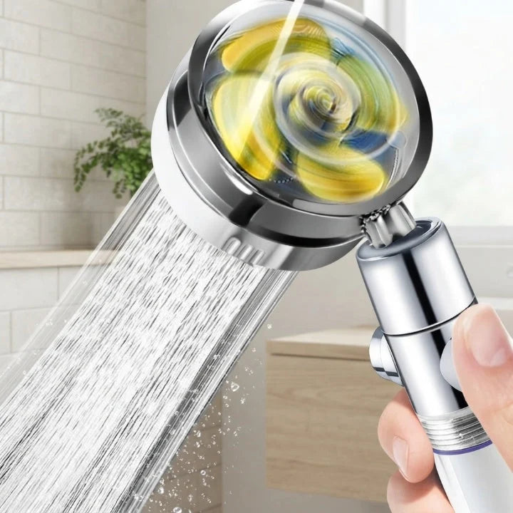Shower Head High-Pressure Turbo Microfilter 360° Swivel