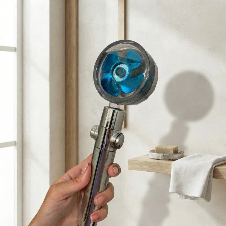Shower Head High-Pressure Turbo Microfilter 360° Swivel
