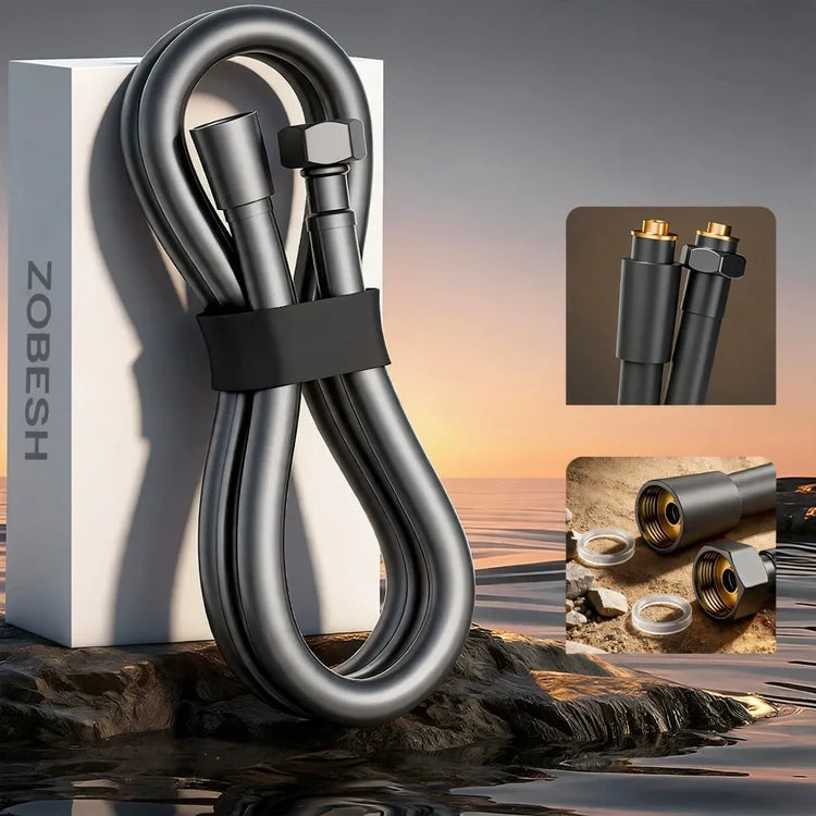 Shower Hose Flexible PVC Copper Core Stainless Steel Connectors