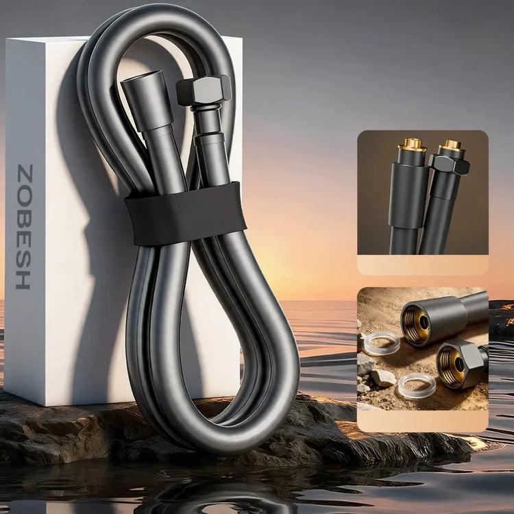 Shower Hose Flexible PVC Copper Core Stainless Steel Connectors