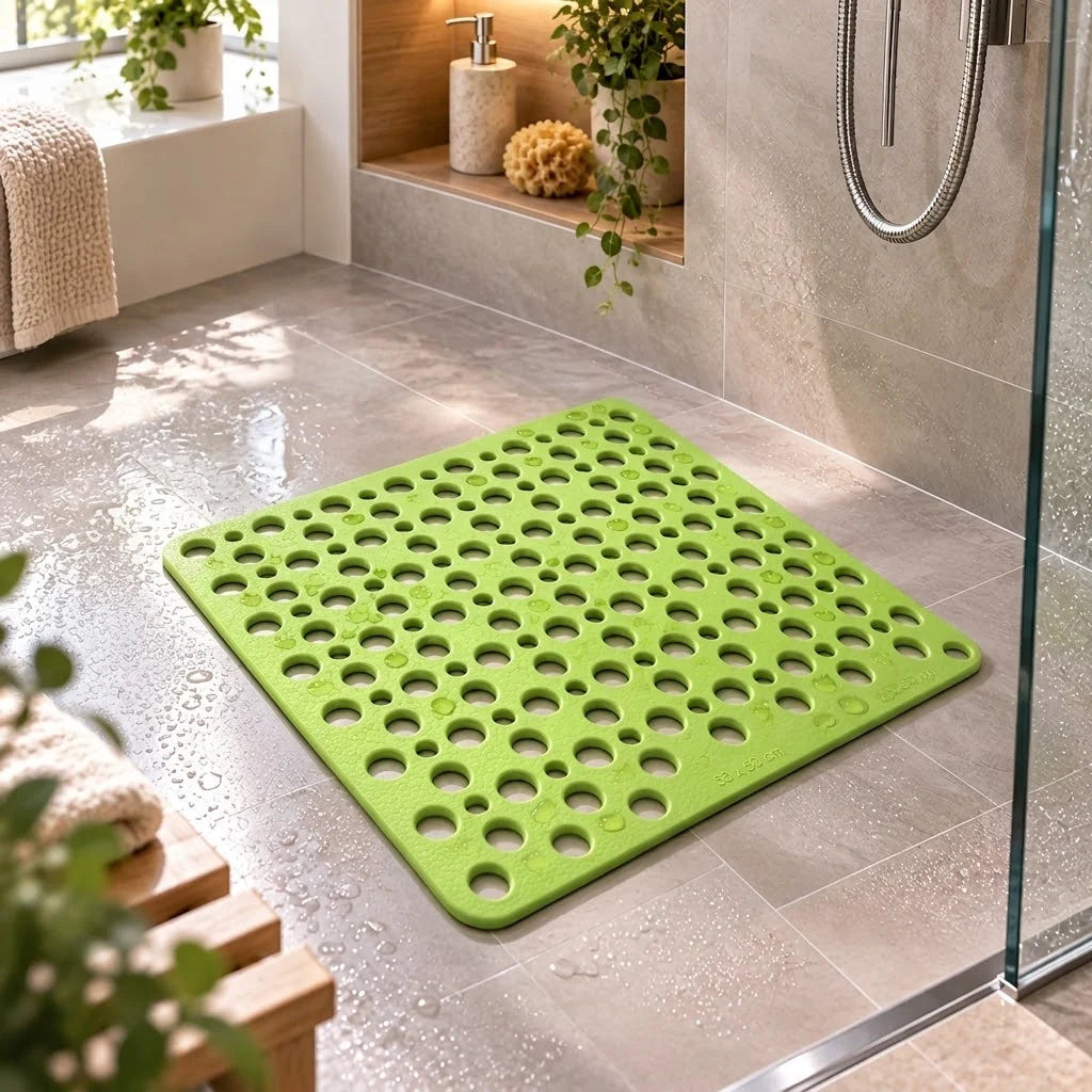 Shower Mat Non-Slip Suction Cups & Drainage Holes
