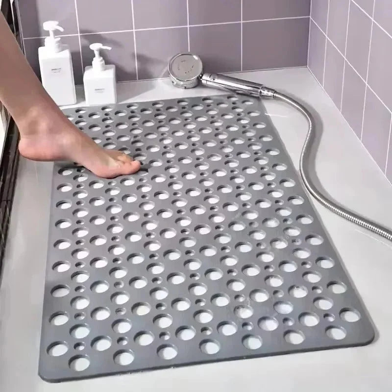 Shower Mat Non-Slip Suction Cups Quick-Drain Holes