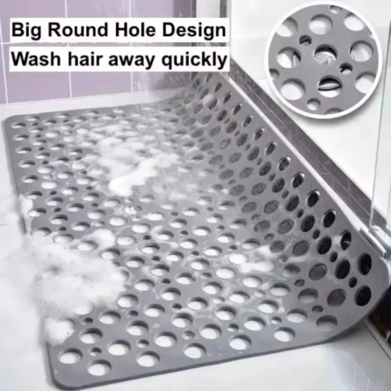 Shower Mat Non-Slip Suction Cups Quick-Drain Holes