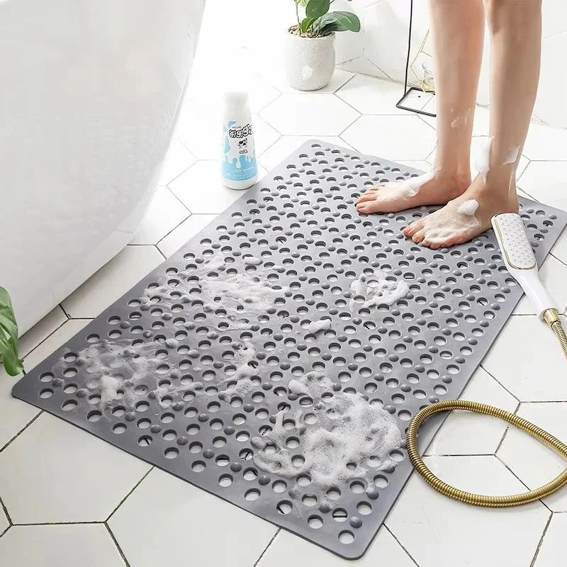 Shower Mat Non-Slip Suction Cups Quick-Drain Holes