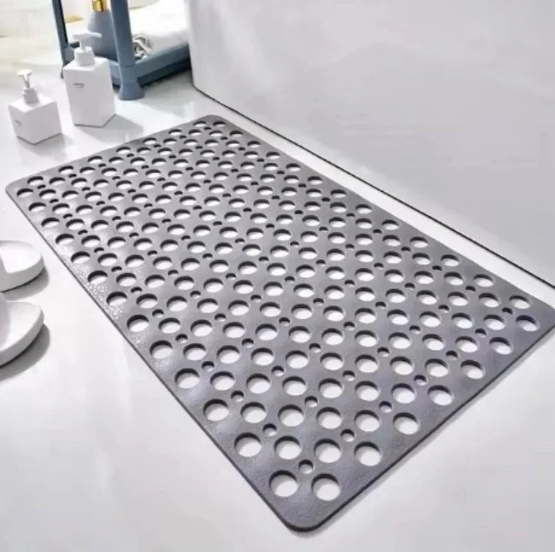 Shower Mat Non-Slip Suction Cups Quick-Drain Holes