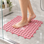 Shower Mat Non-Slip Suction Cups Quick Drainage