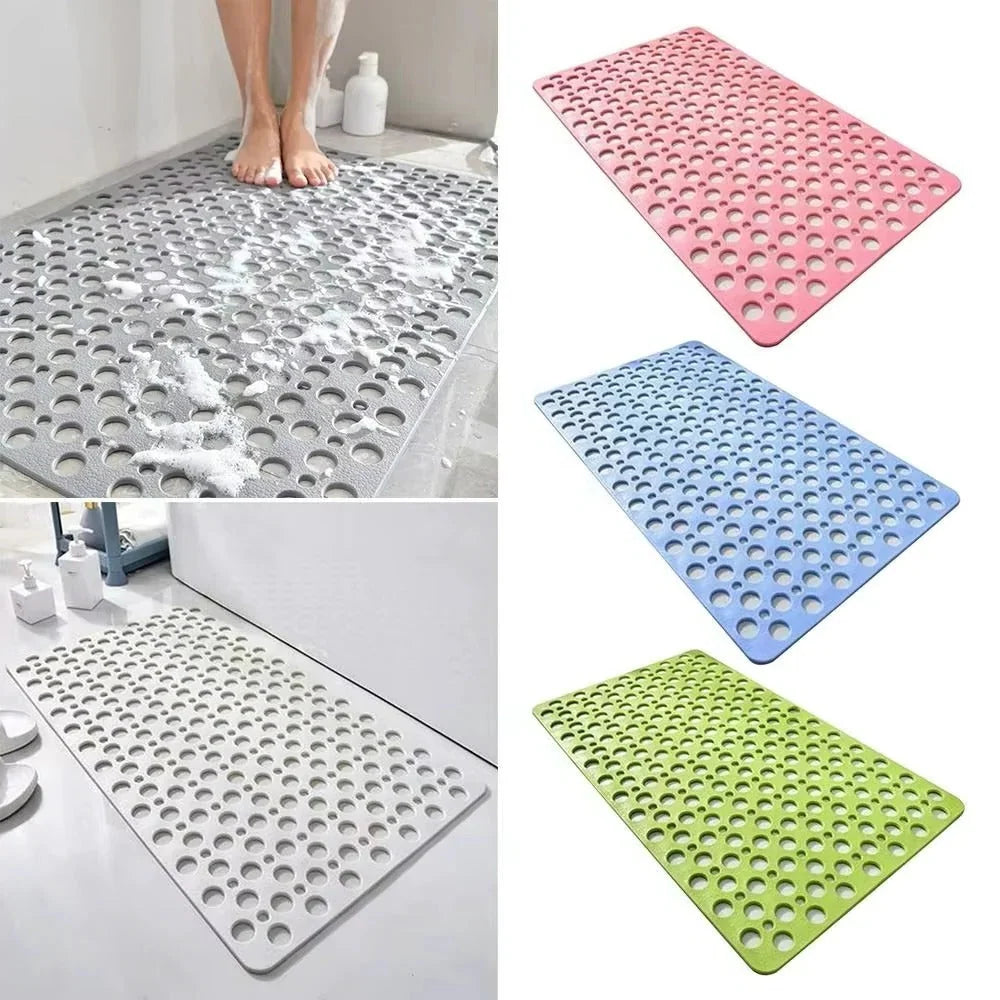 Shower Mat Non-Slip Suction Cups Quick-Draining TPE