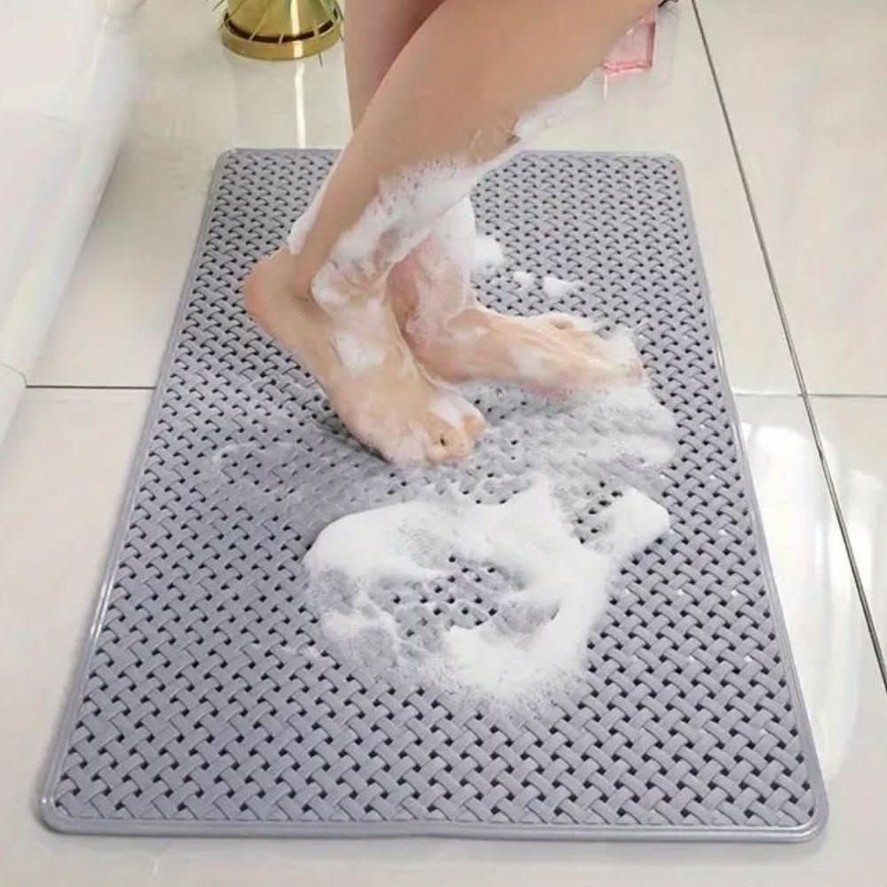 Shower Mat Non-Slip Suction Cups Quick-Drying Plastic