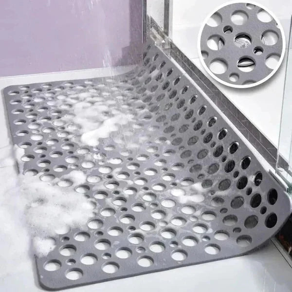 Shower Mat Non-Slip Suction Grip Cushioned Surface & Drainage
