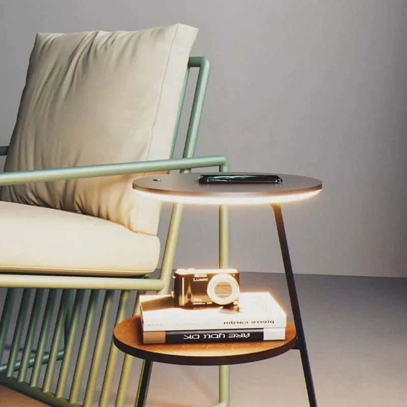 Side Table Qi Wireless Charging & Ambient LED Lighting