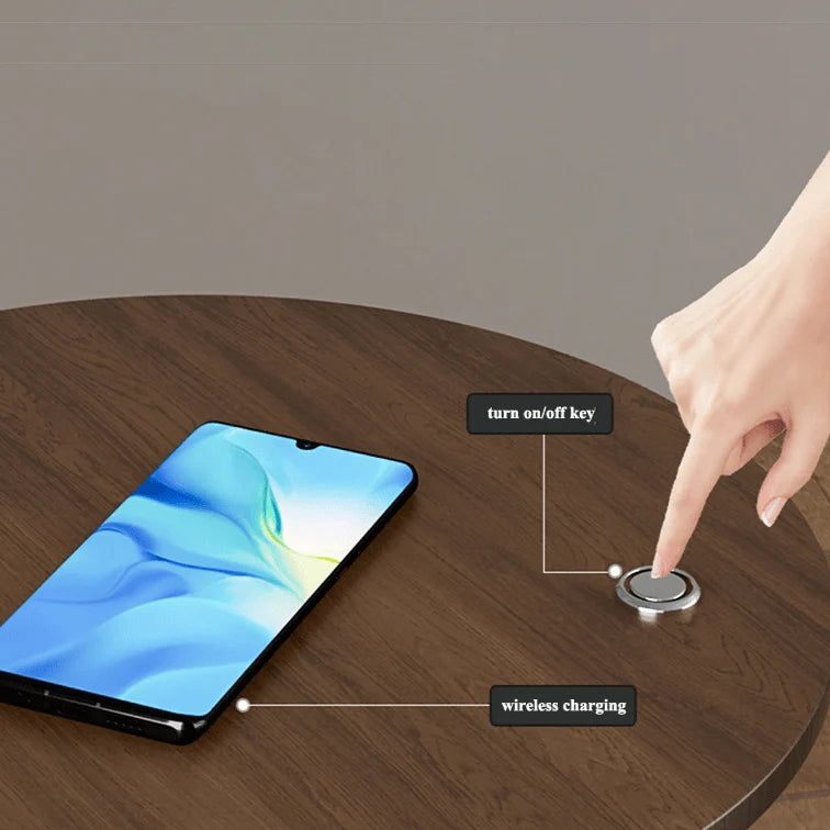 Side Table Qi Wireless Charging & Ambient LED Lighting
