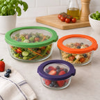 Silicone Food Covers Stretchy Airtight Set of 6