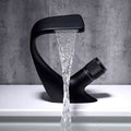 Single-Handle Basin Mixer Waterfall Spout Solid Brass
