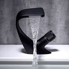 Single-Handle Basin Mixer Waterfall Spout Solid Brass
